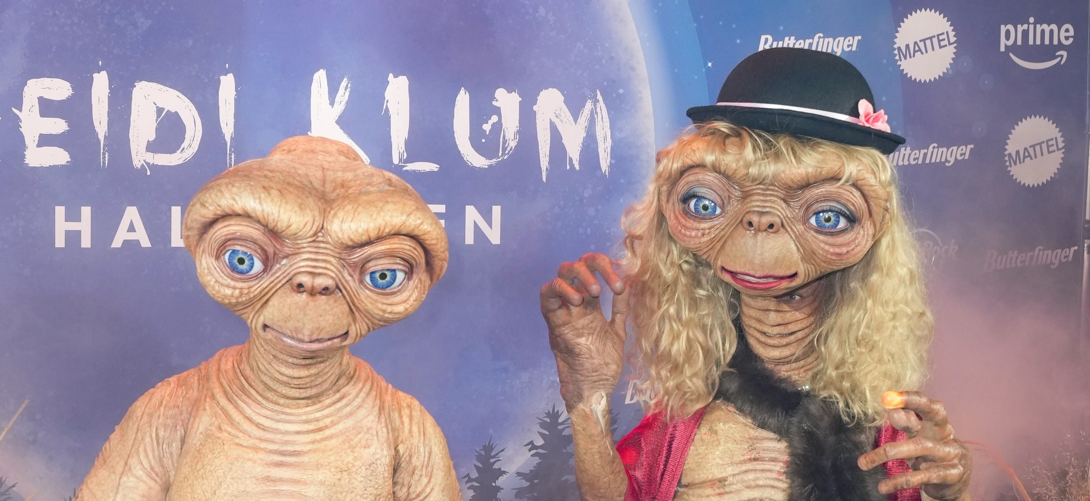 Heidi Klum als E.T. verkleed voor Halloween 2024